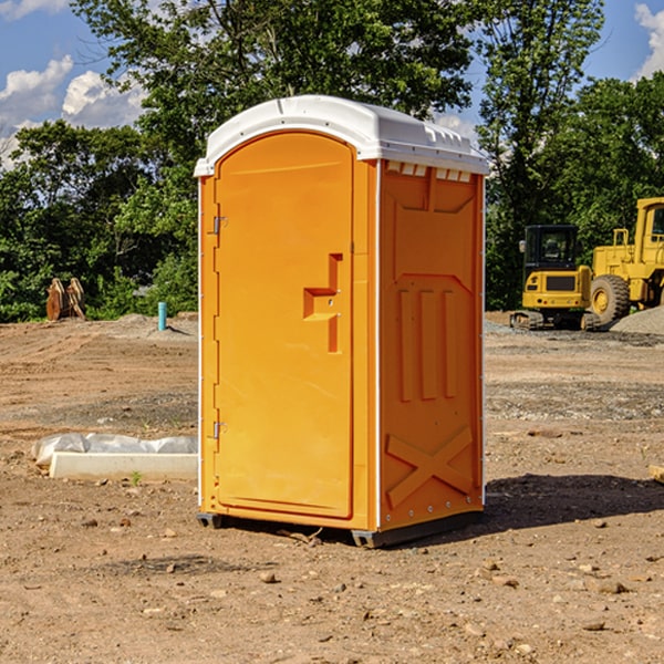 how often are the porta potties cleaned and serviced during a rental period in Lake of the Pines